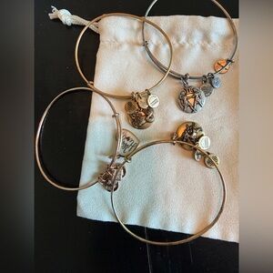 4 Alex and Ani adjustable astrology charm bracelets